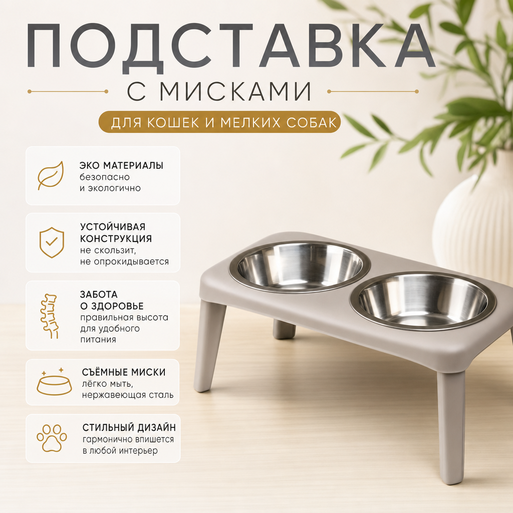 Подставка с мисками