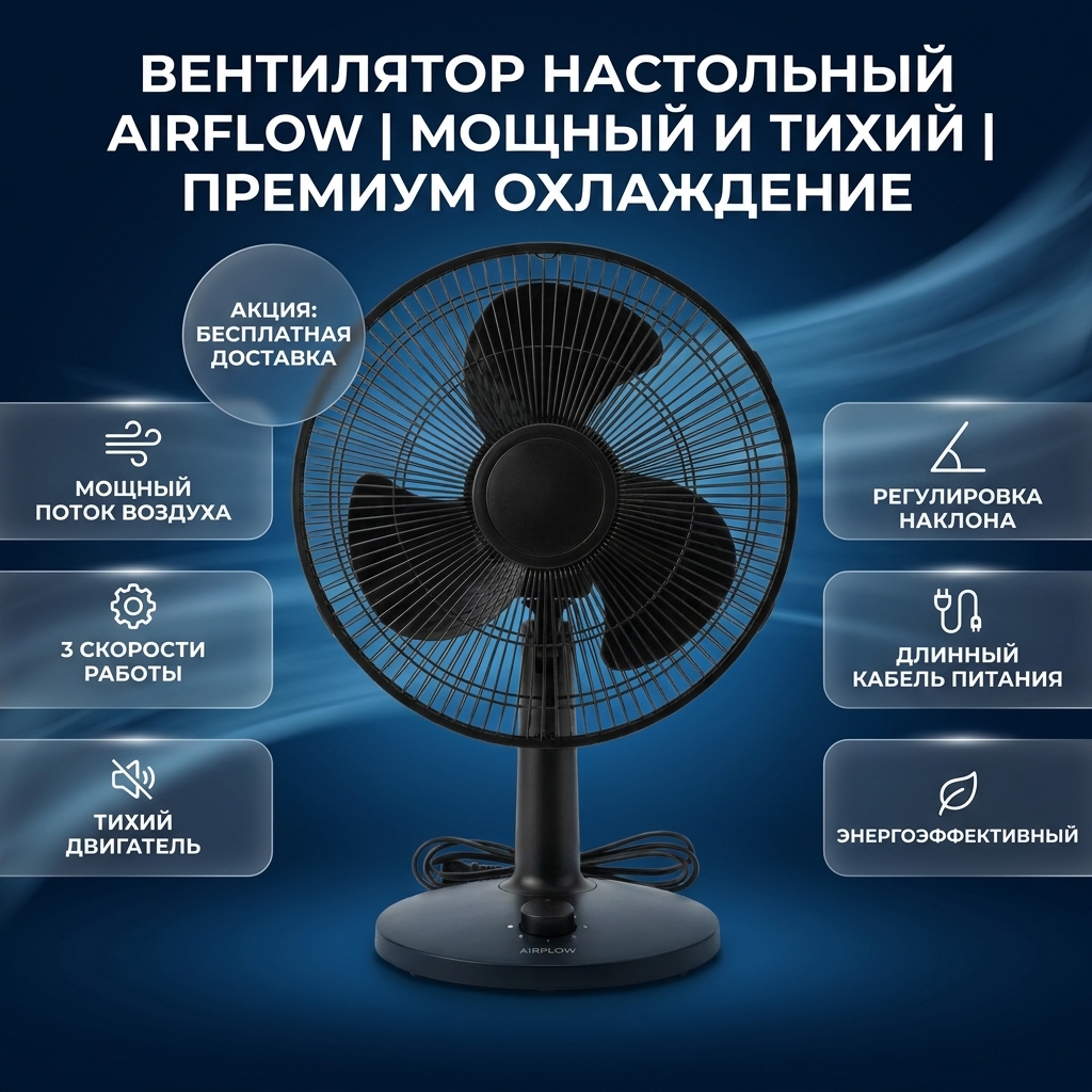 Вентилятор настольный Эйрфлоу