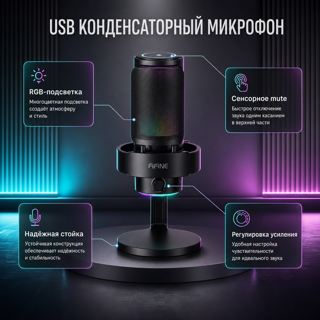 USB конденсаторный микрофон