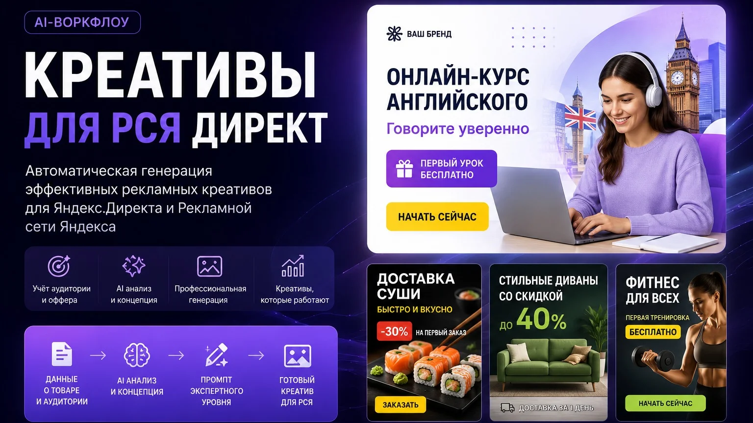 Креативы для РСЯ Яндекса