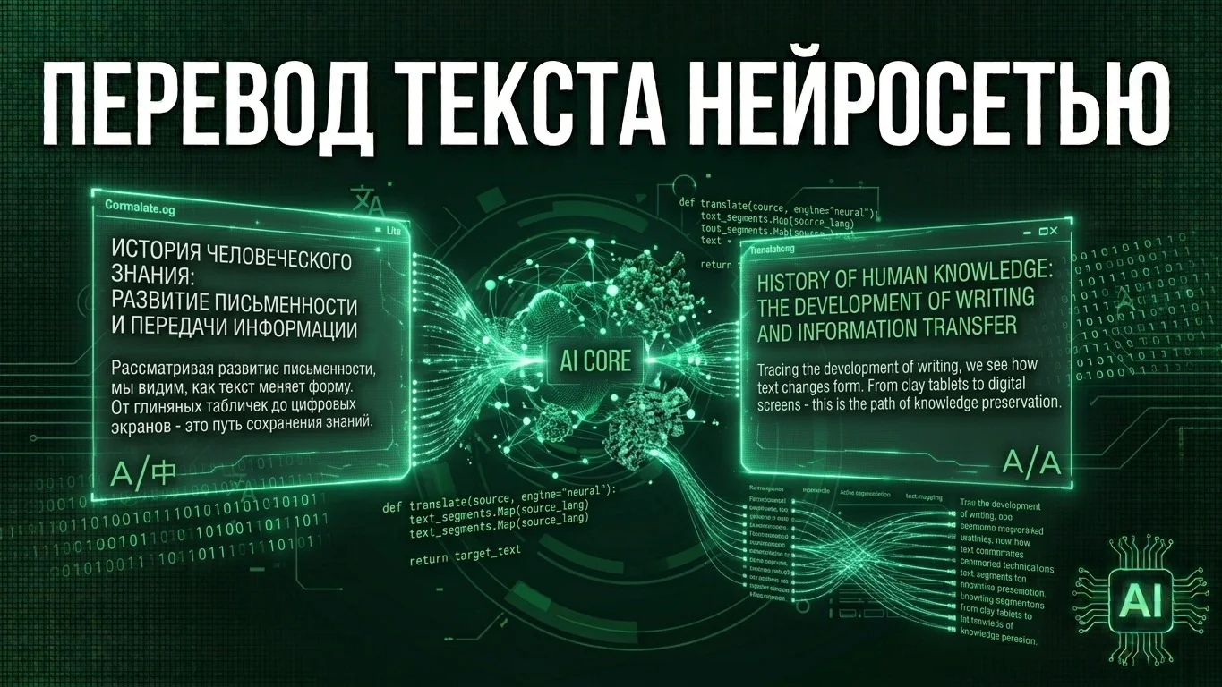 Контекстный перевод текста ИИ